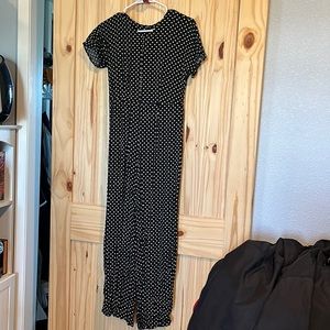 Black floral jumpsuit